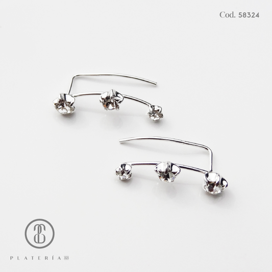 ARETE CLIP CHISPA ESTRELLA PLATA.925