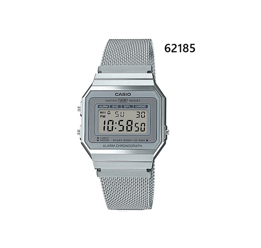 RELOJ CASIO RETRO PLATEADO