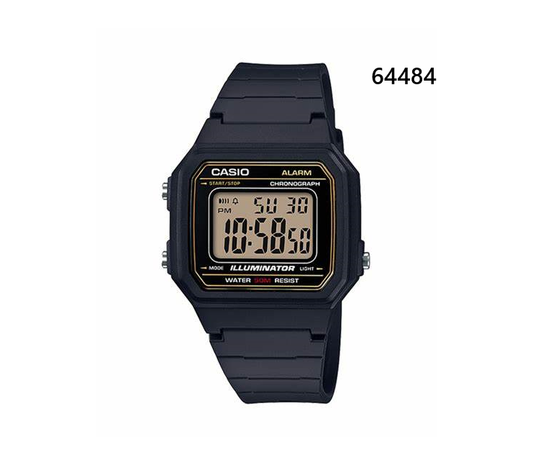 RELOJ CASIO HULE NEGRO CUADRADO