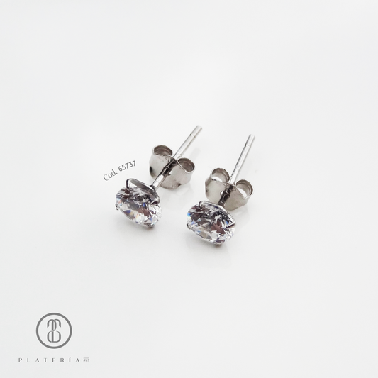 CHISPA RODINADA 4MM PLATA.925