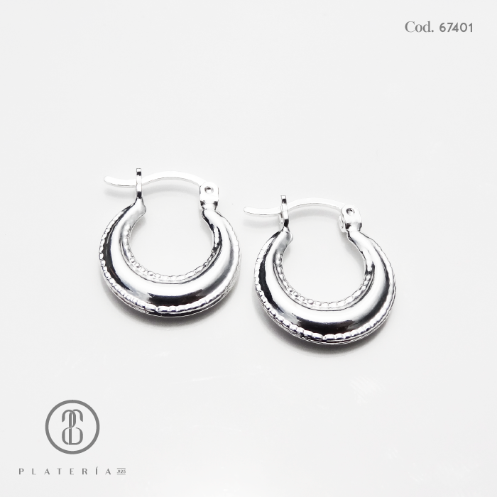 ARGOLLA LABRADA 14MM PLATA.925