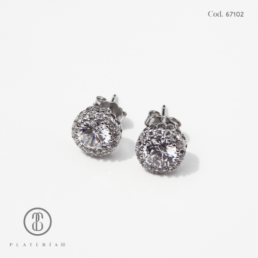 ARETE RODINADO ZIRCON PLATA.925