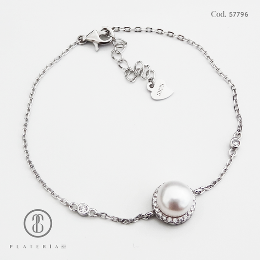 PULSERA PERLA CULTIVADA PLATA.925